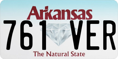 AR license plate 761VER