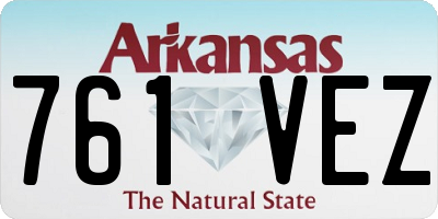 AR license plate 761VEZ
