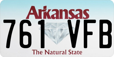 AR license plate 761VFB