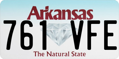 AR license plate 761VFE