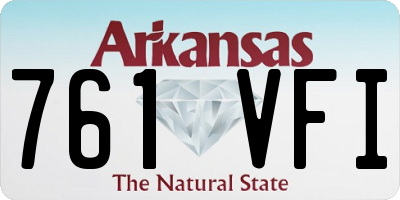 AR license plate 761VFI