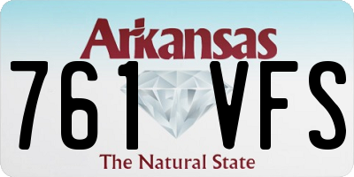 AR license plate 761VFS
