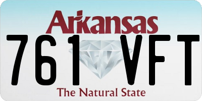 AR license plate 761VFT
