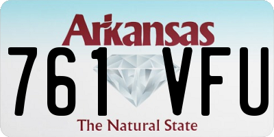 AR license plate 761VFU