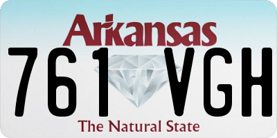 AR license plate 761VGH