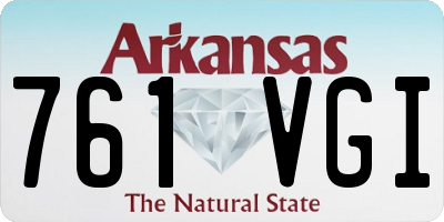 AR license plate 761VGI