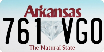AR license plate 761VGO