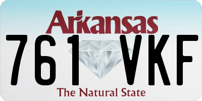AR license plate 761VKF
