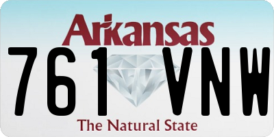 AR license plate 761VNW