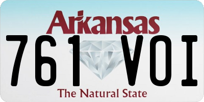 AR license plate 761VOI