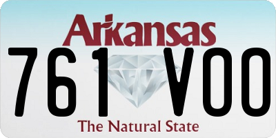 AR license plate 761VOO
