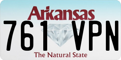 AR license plate 761VPN