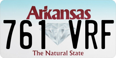 AR license plate 761VRF