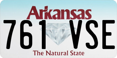 AR license plate 761VSE