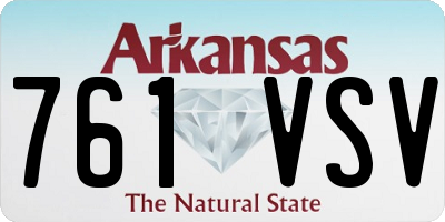 AR license plate 761VSV