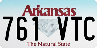 AR license plate 761VTC
