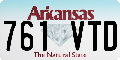 AR license plate 761VTD