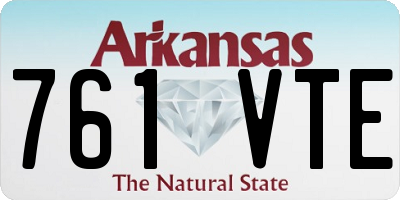 AR license plate 761VTE
