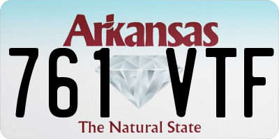 AR license plate 761VTF