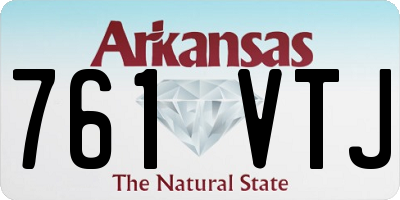 AR license plate 761VTJ
