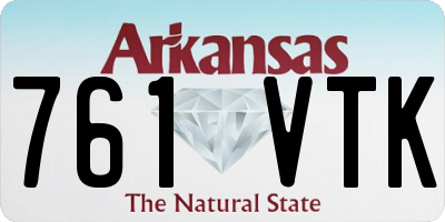 AR license plate 761VTK