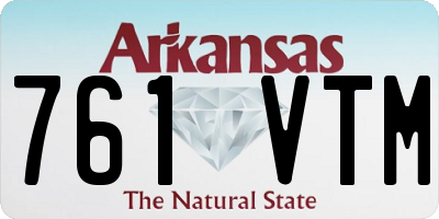 AR license plate 761VTM