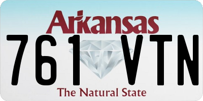 AR license plate 761VTN