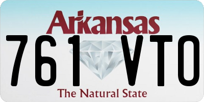 AR license plate 761VTO