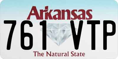 AR license plate 761VTP