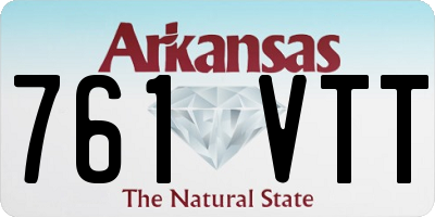 AR license plate 761VTT