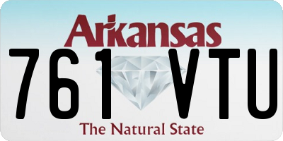 AR license plate 761VTU