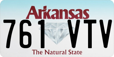 AR license plate 761VTV