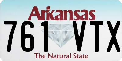 AR license plate 761VTX