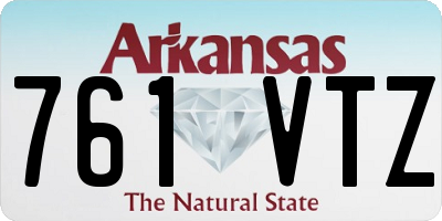 AR license plate 761VTZ