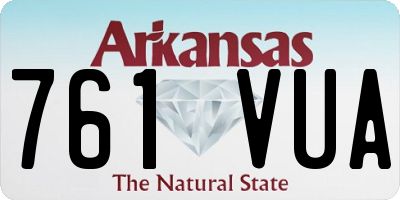 AR license plate 761VUA