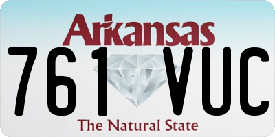 AR license plate 761VUC
