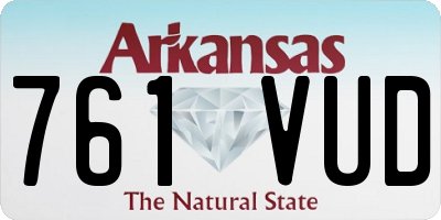AR license plate 761VUD