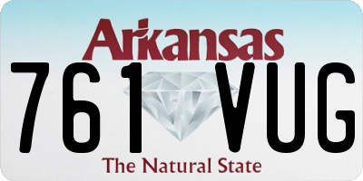 AR license plate 761VUG