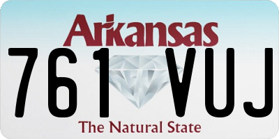 AR license plate 761VUJ