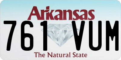 AR license plate 761VUM