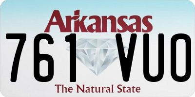 AR license plate 761VUO