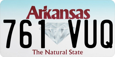 AR license plate 761VUQ