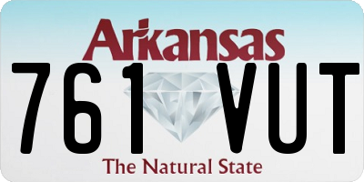 AR license plate 761VUT