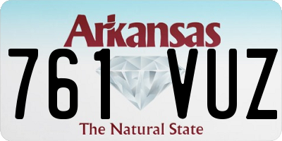 AR license plate 761VUZ