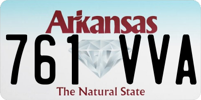 AR license plate 761VVA