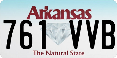 AR license plate 761VVB
