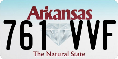 AR license plate 761VVF
