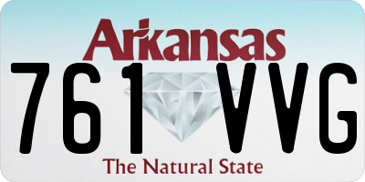 AR license plate 761VVG