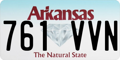 AR license plate 761VVN