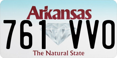 AR license plate 761VVO